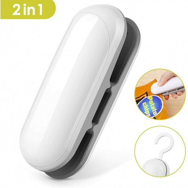 Meidong Portable Mini Bag Sealer Plastic Sealer 2 in 1 Heat Sealer and