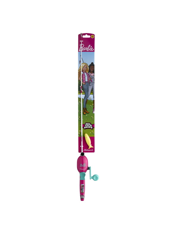 Shakespeare Mattel Barbie Kit 2'6" Spincast Combo - Kids Fishing Combo