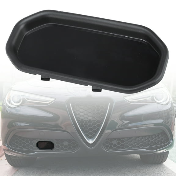 Unique Bargains No.156126159 Front Grille ACC Forward Radar Sensor Cover Cap for Alfa Romeo Stelvio 2017 2018 2019 2020 2021 2022 2023 2024 Ornament Grill Radar Protective Cover Trim