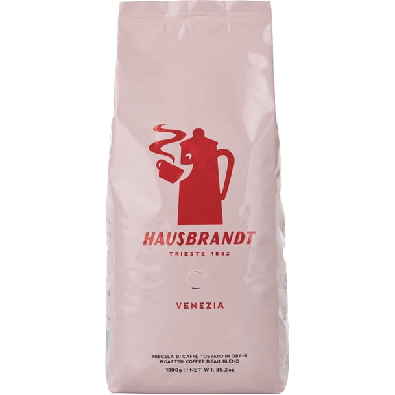 Hausbrandt Venezia Espresso Whole Bean coffee in bag. Net 2.2lbs/1kg.