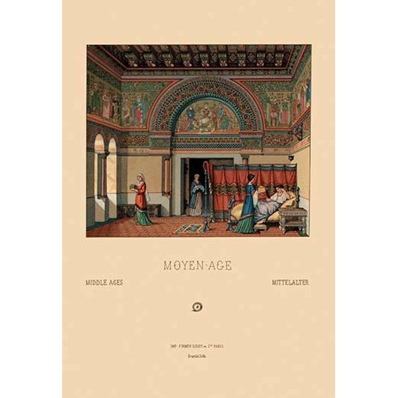 A Medieval Interior-Fine Art Canvas Print (20" x 30")