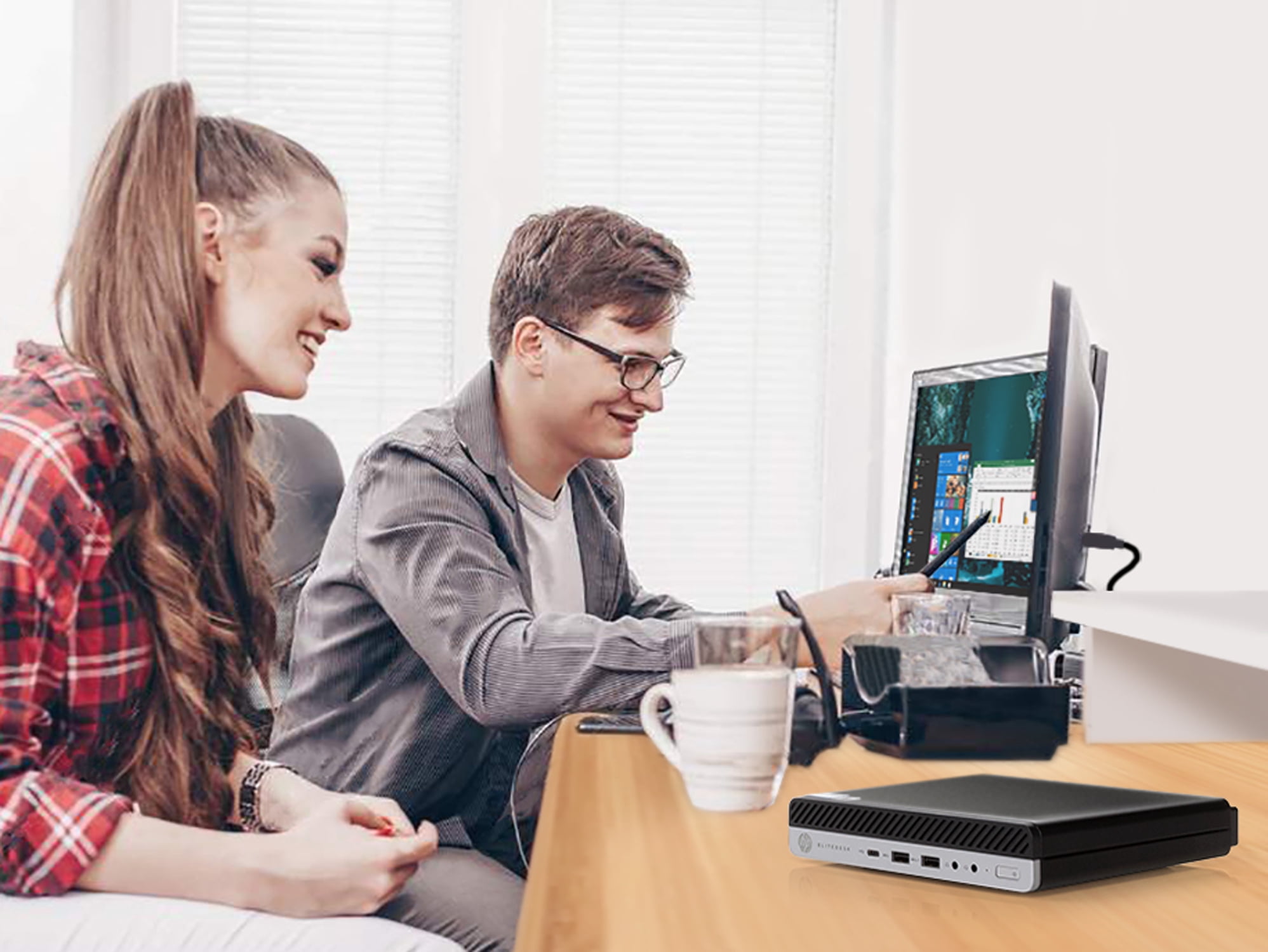 Restored HP EliteDesk 800 G3 Mini PC, Intel Core i7-6700 Upto 4.0GHz, 8GB RAM, 512GB SSD, DisplayPort, Wi-Fi, Bluetooth, Windows 10 Pro (Refurbished)