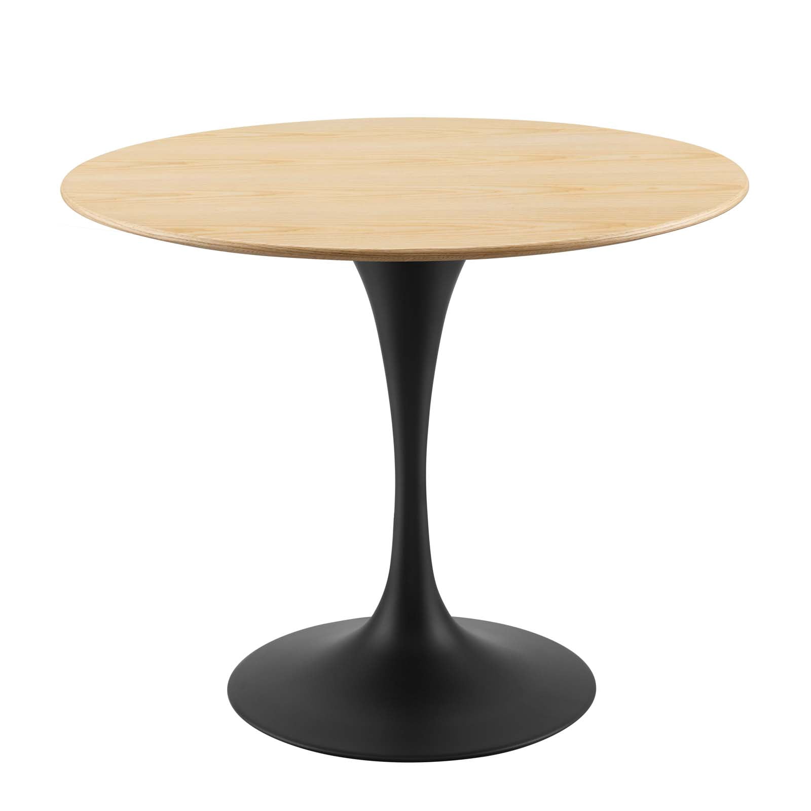 Dining Table, Round, Wood, Black Brown Natural, Modern Contemporary ...