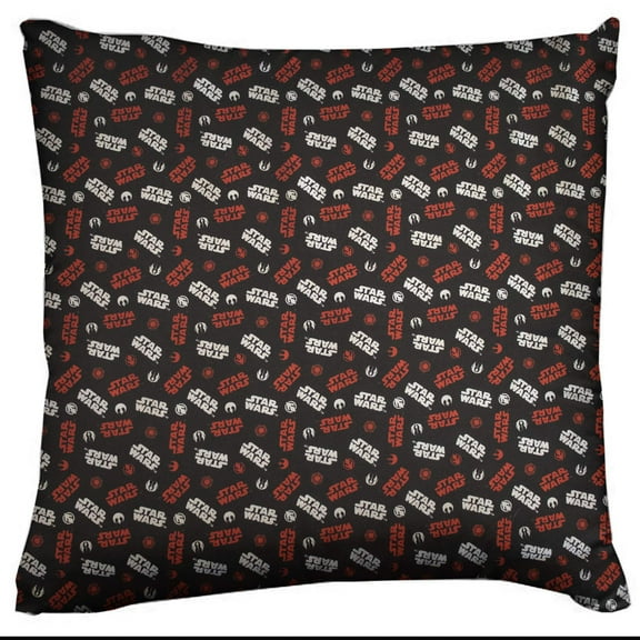Star Wars Themed Decorative Throw Pillow/Sham Cushion Cover Text on Black
