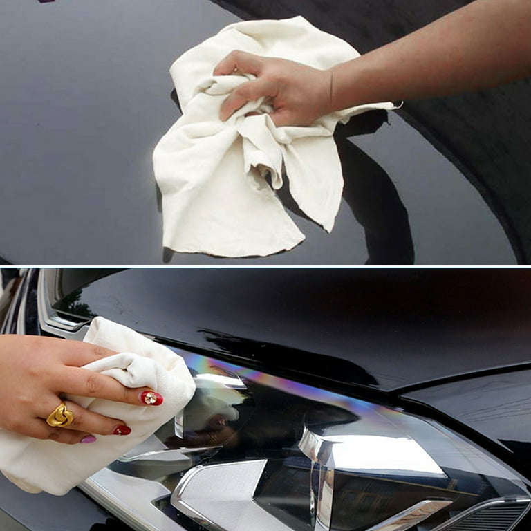 Car Detailer Cleaning Vehicle Body Using Soft Cloth 24626108 Stock