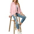 thumbnail image 5 of Cueply Women's Cardigan 3/4 Sleeves Lightweight Casual Open Front Shrug Drape Knit Sweater Tops, 5 of 7
