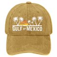 thumbnail image 1 of HNMKIU Tree Print Classic Adjustable Unisex Casual Denim Baseball Hat 03_Yellow,One Size, 1 of 6
