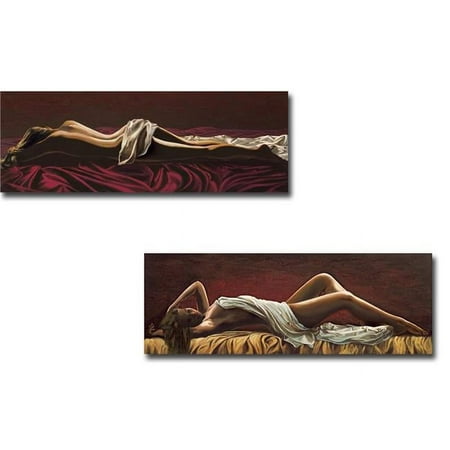 Incanto Notturno - Night Charm & Dolce Sognare - Sweet to Dream by Giorgio Mariani Premium Gallery-Wrapped Canvas Giclee Art Set - Ready-to-Hang, 12 x 36 in.
