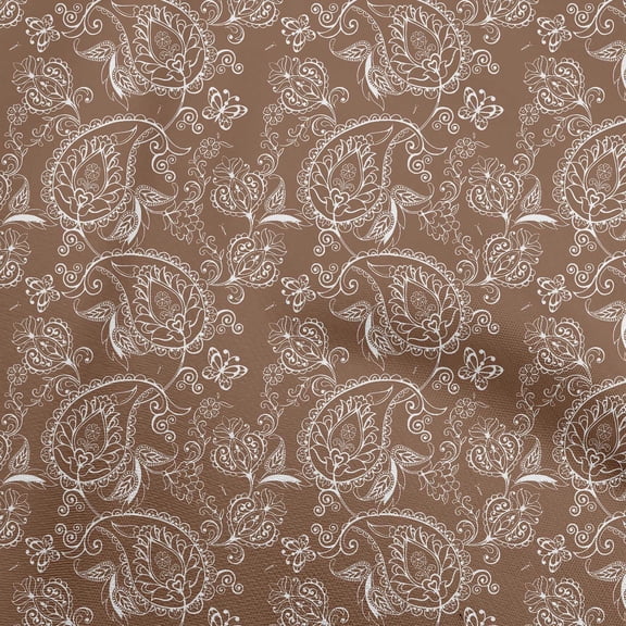 oneOone Cotton Jersey Medium Brown Fabric Block Diy Clothing Quilting Fabric Print Fabric By Yard 58 Inch Wide