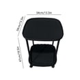 thumbnail image 3 of Rolling Side Table with Wheels Narrow End Table Storage Shelf for Bedroom Living Room Small Spaces, 3 of 6