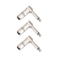 thumbnail image 1 of Conector de cable de audio para micrófono de instrumento, tipo L, 3 unidades, 6,3 mm, 1/4 de pulgada, conector de ángulo recto, 1 of 14