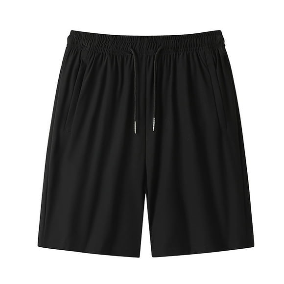 Gspmoly Workout Shorts, Men'S Casual Daily Outdoor Beach Lightweight and Breathable Work Shorts Gym Shorts Deals of The Day Black XXXXXL