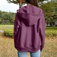 thumbnail image 4 of Enjoytime Zip Up Hoodie Women Solid Color Long Sleeve Oversized Sweatshirt with Pocket Fall Fashion Trendy Outfits 2025, 4 of 6