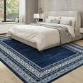 thumbnail image 6 of Modern Washable Rugs 5x7, Soft Blue Geometric Area Rug for Living Room Bedroom Boys, Ultra Thin Non Slip Modern Large Accent Carpet for Dining Room Nursery Playroom, Bordered Print Office Mat, 6 of 8