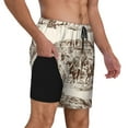 thumbnail image 3 of Balery Western Desert Cowboys2 Mens Swim Trunks Swim Shorts for Men Quick Dry Inseam Beach Shorts with Compression Liner Pocket-3X-Large, 3 of 9