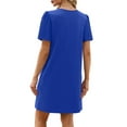 thumbnail image 5 of Fantaslook Summer Dresses for Women Short Sleeve V Neck Casual Shift Dress with Pockets, 5 of 8