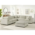 thumbnail image 6 of Comfort Pointe Casella Beige Fabric Extra Large 40 in. Square Ottoman, 6 of 7