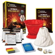 NATIONAL gEOgRAPHIc Ultimate Volcano Kit - Kit de science des volcans en éruption pour les enfants, 3 fois plus d'éruptions, les cristaux pop créent des sons passionnants, STEM Science