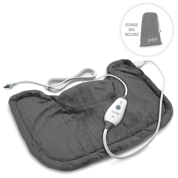 Pure Enrichment PureRelief Neck and Shoulder Heating Pad (Charcoal Gray