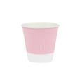 thumbnail image 5 of Restpresso 8 oz Light Pink Paper Coffee Cup - Ripple Wall - 3 1/2" x 3 1/2" x 3 1/4" - 25 count box, 5 of 6