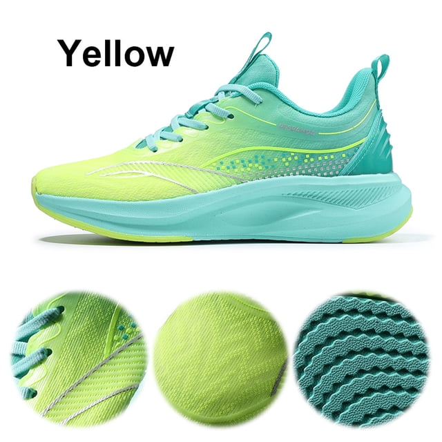 Deporte para Correr Malla Zapatos Casuales Transpirables Y (37) Amarillo