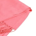 thumbnail image 5 of TZ Promise Women Coral Pashmina Shawl and Wrap Soft Solid Color Scarf with Fringes, 5 of 5