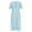 Light Blue, variant on Ashirexll Long Dresses for Women, Flowy Dresses for Women, Fashion Casual Solid Color Short Sleeve Round Neck Pocket Dress