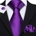 thumbnail image 3 of Gemelos Barry.Wang de seda morada con forma de corbata, 3 of 8