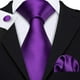 thumbnail image 3 of Gemelos Barry.Wang de seda morada con forma de corbata, 3 of 8