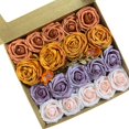 thumbnail image 1 of (naranja rosa) flores artificiales flores de boda falsas combo para ramos de bricolaje centros de mesa arreglos de arco fiesta baby shower decoraciones del hogar, 1 of 5