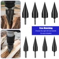 thumbnail image 5 of ASKITO Wood Splitting Drill Bit Set 45mm & 32mm, Heavy Duty Cone Bit for Electric Drill, Split Dry Soft Wood Easily with 4 Attachments, Log Splitter Tool Kit, 5 of 9