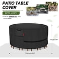 thumbnail image 3 of XNKOLMJ Housse de Table de Patio - Housse de Table à Manger Extérieure Imperméable et Ensemble de Meubles - 84 x 84 Pouces Noir, 3 of 8