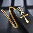 thumbnail image 3 of Lordgold Meaning "Life" Egyptian Ankh Pendants Necklace in 14K Yellow Gold Hieroglyph Jewelry with Chain, 3 of 7