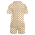 thumbnail image 2 of Betivan Womens Pajamas Set Floral Plaid Print, Notch Collar Soft Pajamas for Women Shorts Set, Summer Button Down 2 piece Women Pjs, 2 of 7