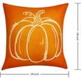 thumbnail image 2 of Fall Decor-Throw Pillow Covers 18x18in Set of 4,Pumpkin Linen Pillow Case for Thanksgiving Couch Autumn Holiday Home Outdoor Burnt Orange White Decorations, 2 of 6