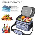 thumbnail image 5 of Daisy Pioneer Flower Purple Pattern Insulated Lunch Box for Women Men, Medium Leakproof Cooler Bag with Adjustable Strap, 10"x6.7"x8", 5 of 6
