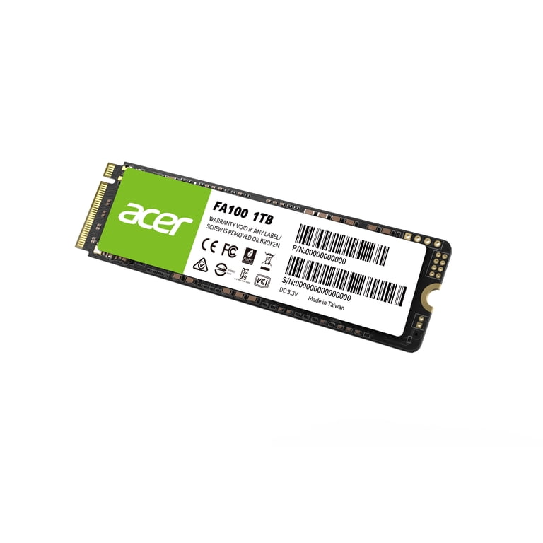 Acer FA100 1TB NVMe SSD 本体 Acer FA100 1TB M.2 PCI-Express 3.0 x4 SSD, 3D TLC NAND, Ultra-Low