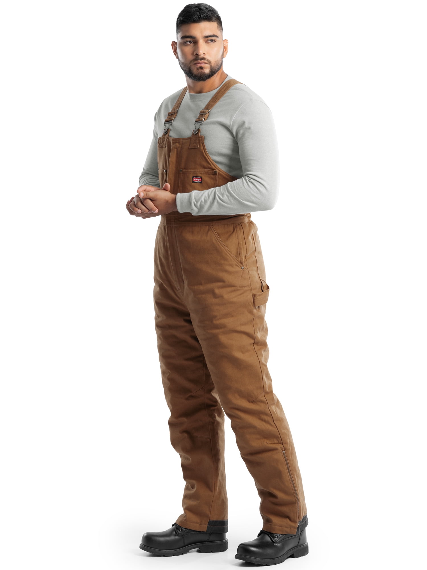 Wrangler Workwear Men's Insulated Heavy Duty Flex Duck Work Bib Overall, Size S-3XL