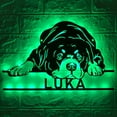 thumbnail image 4 of Craftnamesign Custom Lazy Rottweiler Metal Wall Art LED Light, Personalized Dog Lover Name Sign, 4 of 5