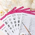 thumbnail image 3 of Visland 12 Pcs Nail Art Training Card Reusable Nail Design Practice Sheet Women Beginner Fingernail Pattern Template Exercise Book Manicure Coloring Drawing Practice Tools, 3 of 8