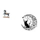 thumbnail image 5 of Escultura De Caballo De Pie Y Gato Negro Para Escritorio Y Pared, Decoración Feng Shui, Adorno De Estantería, Luna De Metal, Regalos Para Amantes De Los Gatos, Decoración De Sala De Estar., 5 of 8
