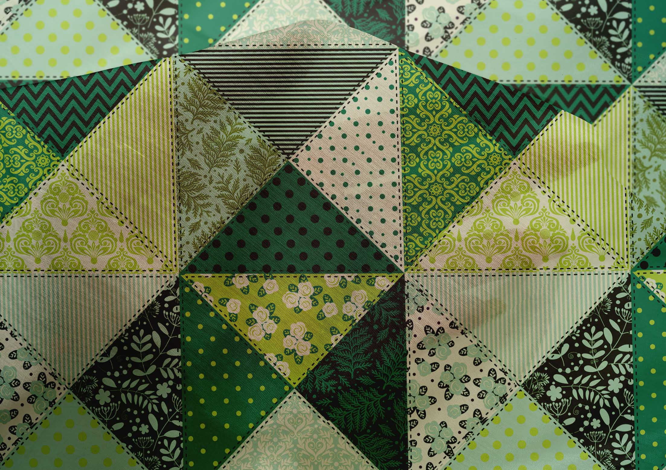 oneOone Cotton Silk Mint Green Fabric Quilt Patchwork Sewing Material Print Fabric By The Yard 42 Inch Wide