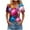 Multicolor, variant on Women Short Sleeve Tops Dressy Casual Short Sleeve Shirts for Women V Neck Women Clothing Tops