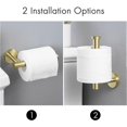 thumbnail image 5 of Wall Mounted Toilet Paper Holder Bathroom Toilet Paper Holder SUS304 Stainless Steel Brushed Gold, 5 of 5