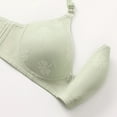 thumbnail image 4 of Bras for Older Women Summer V Neck Floral Jacquard Wireless Push Up Bralettes Comfortable Everyday Bra, 4 of 8