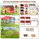 thumbnail image 4 of Set de juguetes Farm Animal Barn con remolque de tractor para niños de 3 a 7 años, 4 of 7