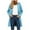 Light Blue, variant on DAFPZW Womens Peacoat Winter Warm Long Sleeve Notch Lapel Mid Long Trench Coat Wool Blend Open Front Hooded Overcoat