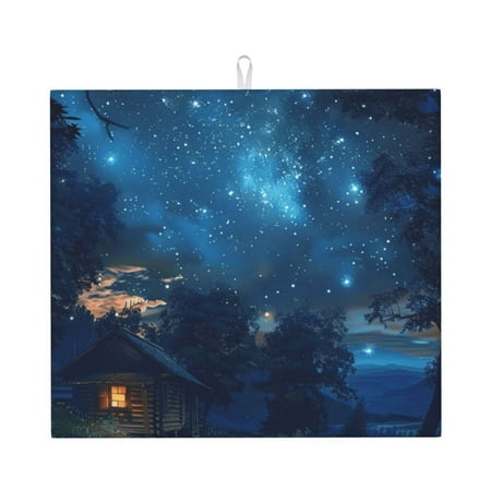 

Art in the quiet night Oven mitts and potholders 4-piece set heat resistant rugged suitable for kitchen cooking baking grilling