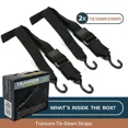 thumbnail image 5 of Seamander Boat Tie Down Straps 2 Inch Marine Grade Transom Trailer Straps Pair, 5 of 5
