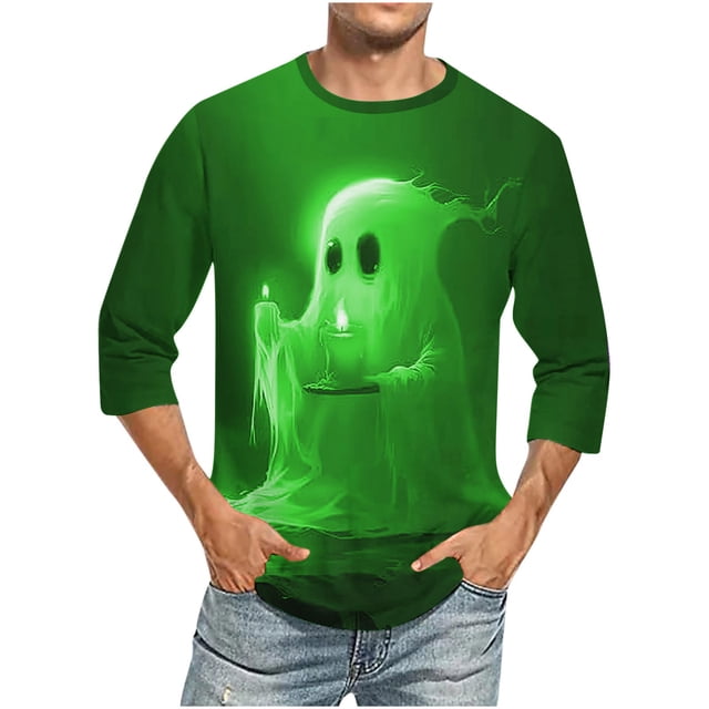 T-shirts à Manches Longues pour Hommes, Shorts pour Hommes, Imprimé Col Rond Mode Décontractée Manches Courtes Blouses Chemises, Chemises pour Hommes, Chemises à Manches Longues pour Hommes